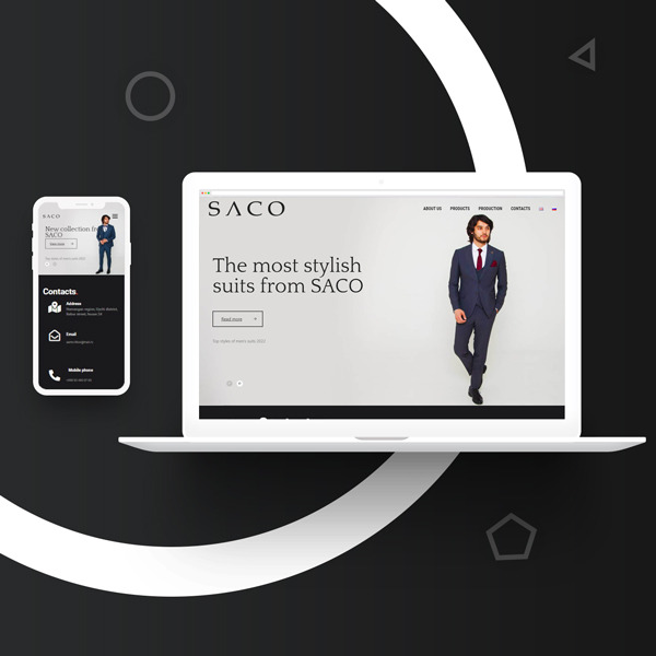 Создали каталог сайт для компании SACO