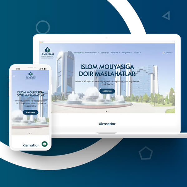 Создание сайта для AMANAH CONSULTINGS GROUP в Ташкенте
